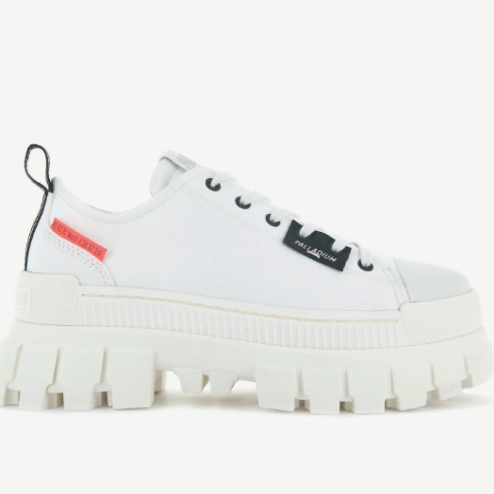 Palladium Revolt LO TX Star White Womens Platform Boots